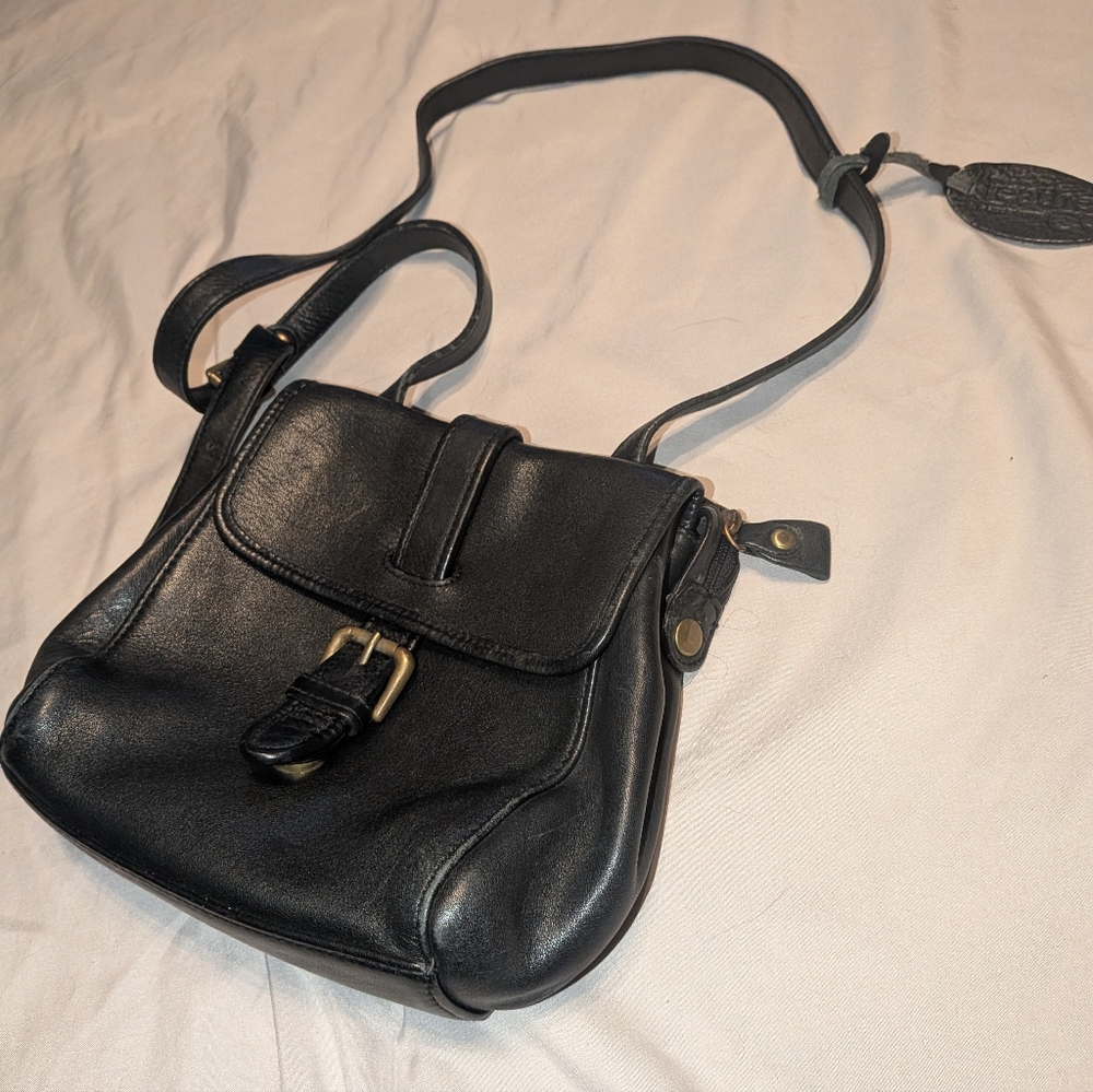 Vintage Black Leather Women's Bag
